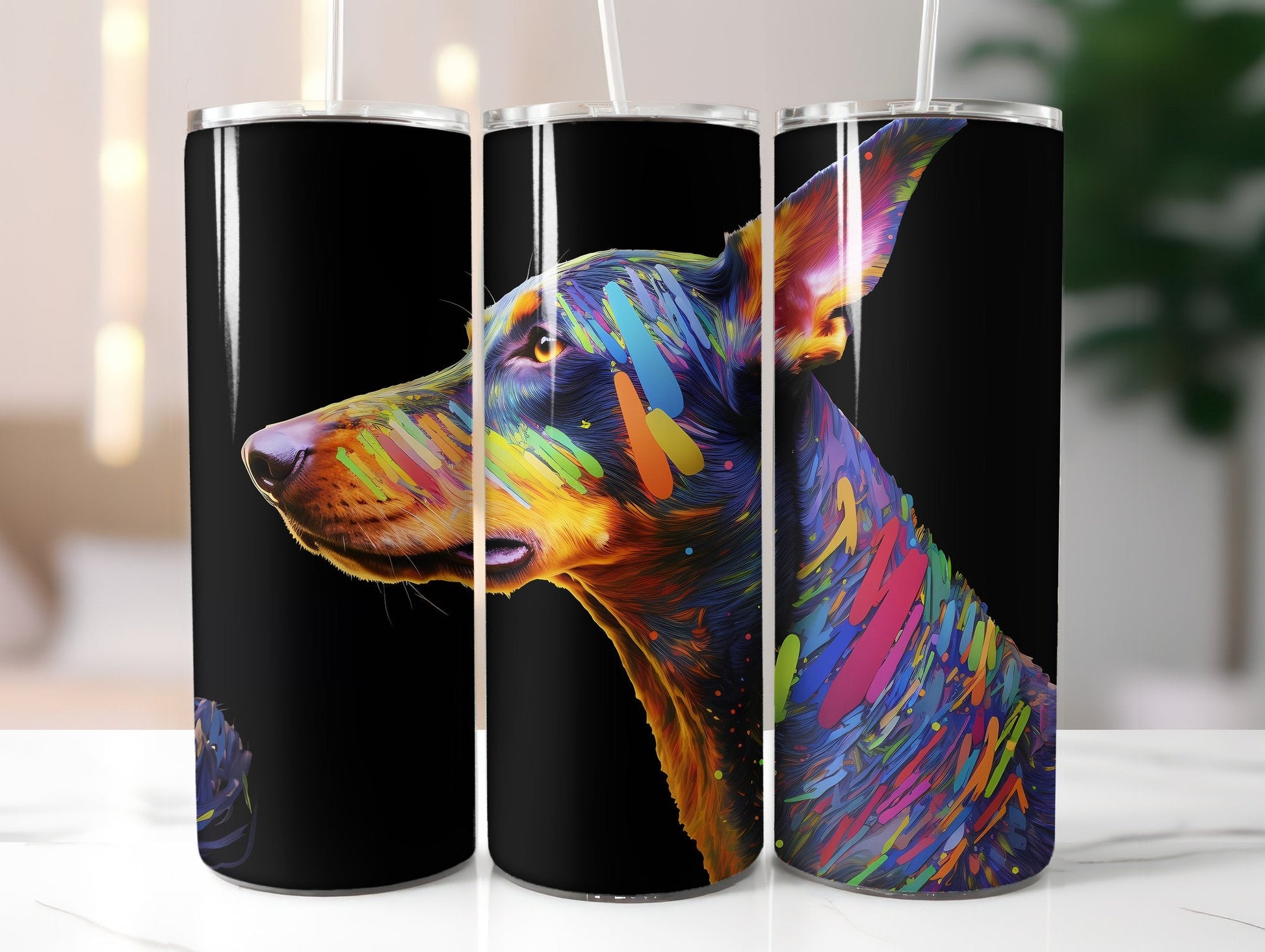 Rainbow Dogs Tumbler Wrap - CraftNest