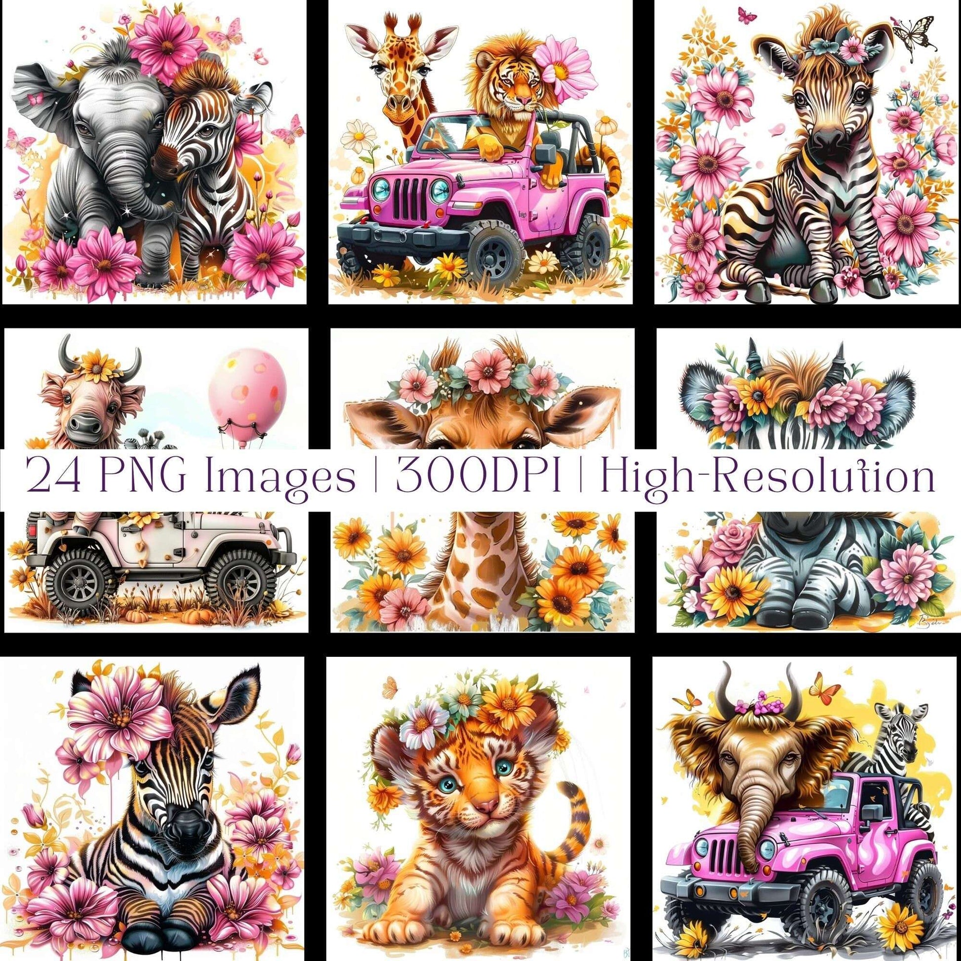 Safari Animals Bonus Clipart - CraftNest - Digital Crafting and Art