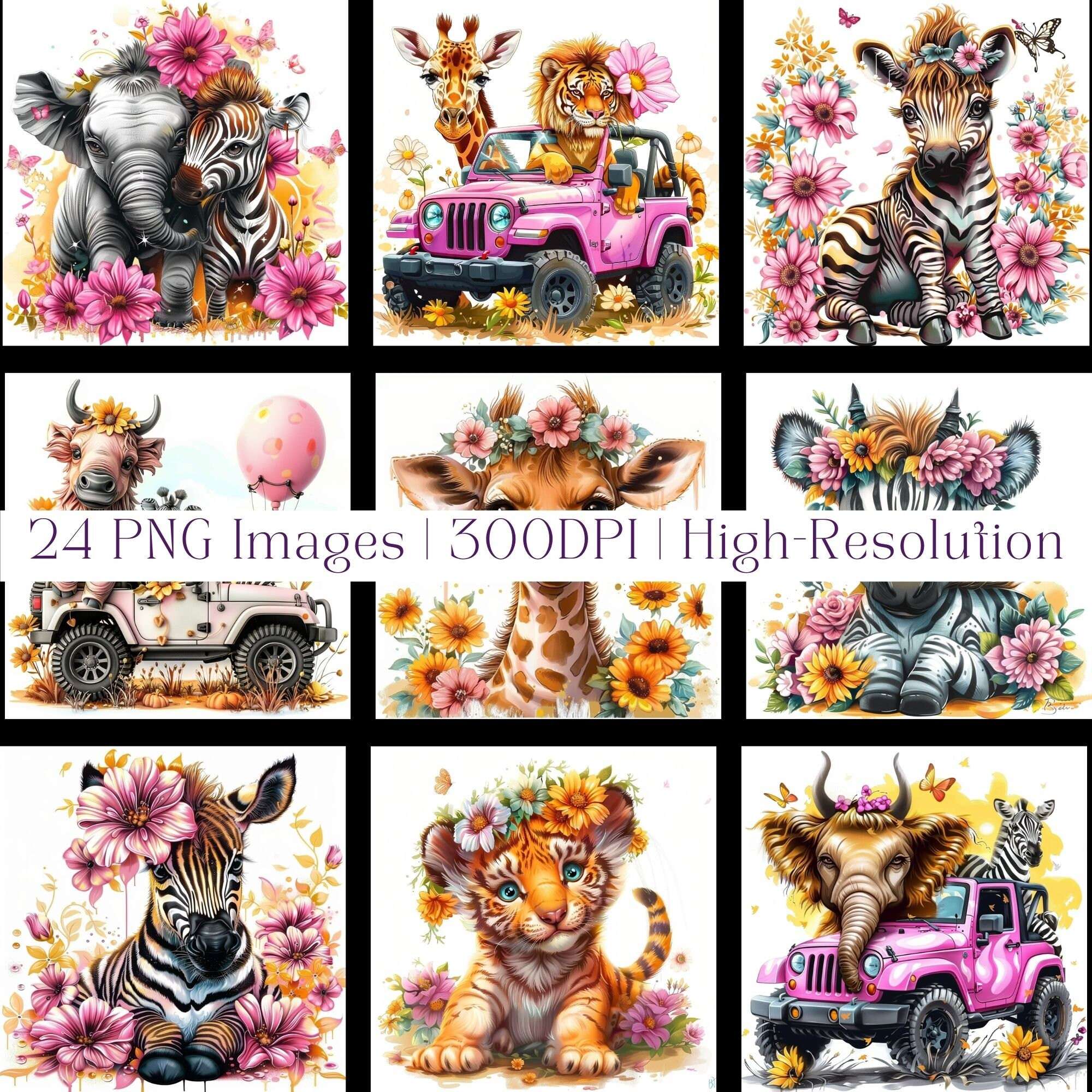 Safari Animals Bonus Clipart - CraftNest - Digital Crafting and Art