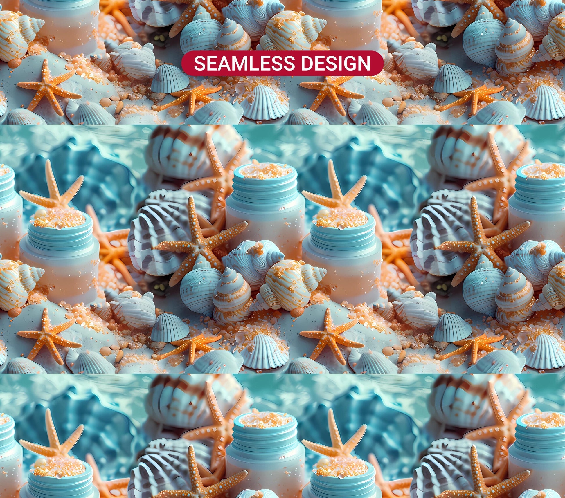 Beachcombing 2 Tumbler Wrap - CraftNest - Digital Crafting and Art