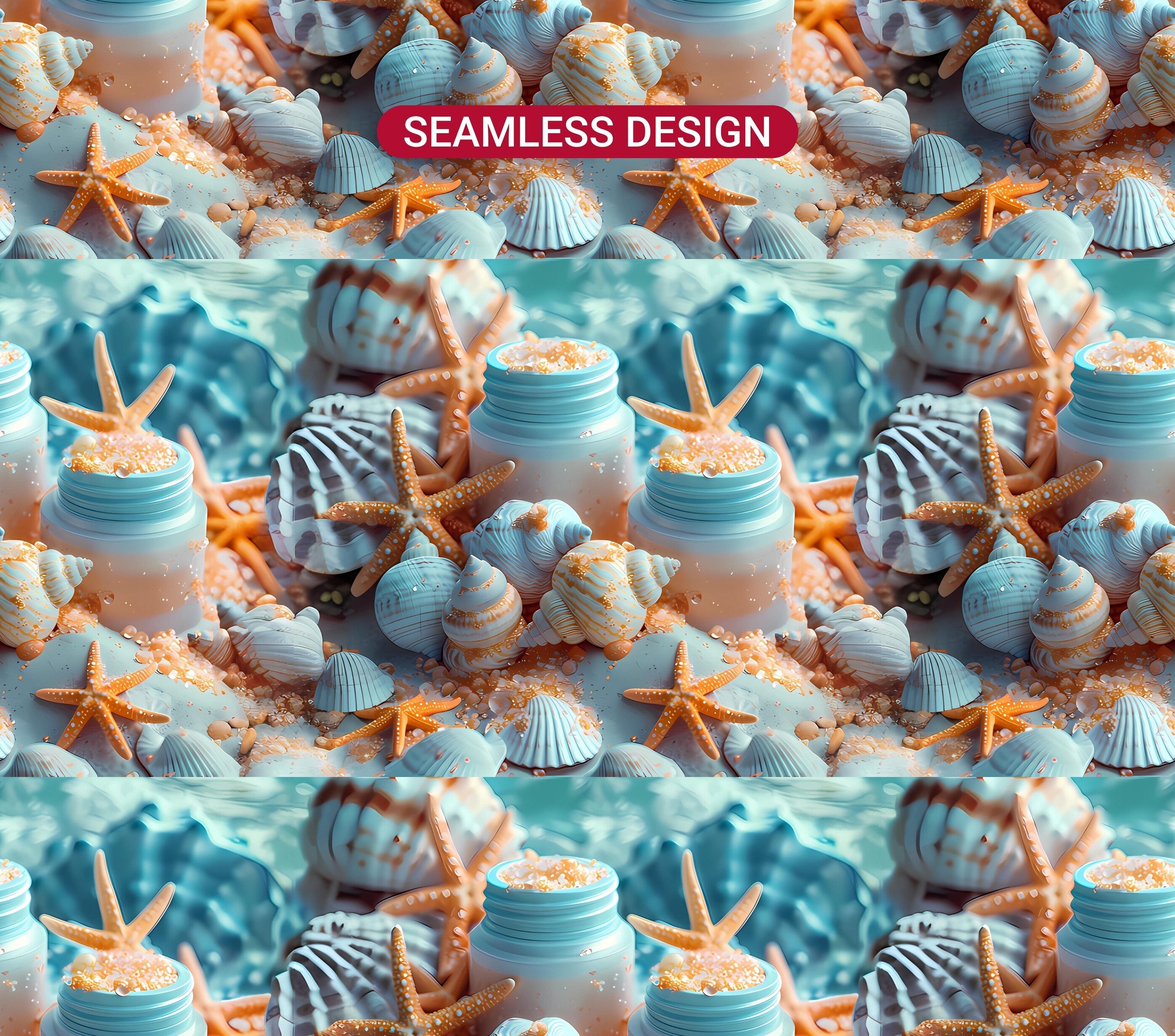 Beachcombing 2 Tumbler Wrap - CraftNest - Digital Crafting and Art