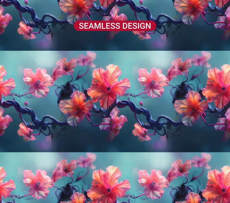 Begonias Flowers Tumbler Wrap - CraftNest - Digital Crafting and Art