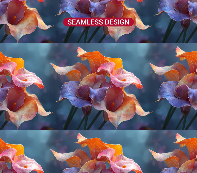 Calla Lilies Flowers Tumbler Wrap - CraftNest - Digital Crafting and Art