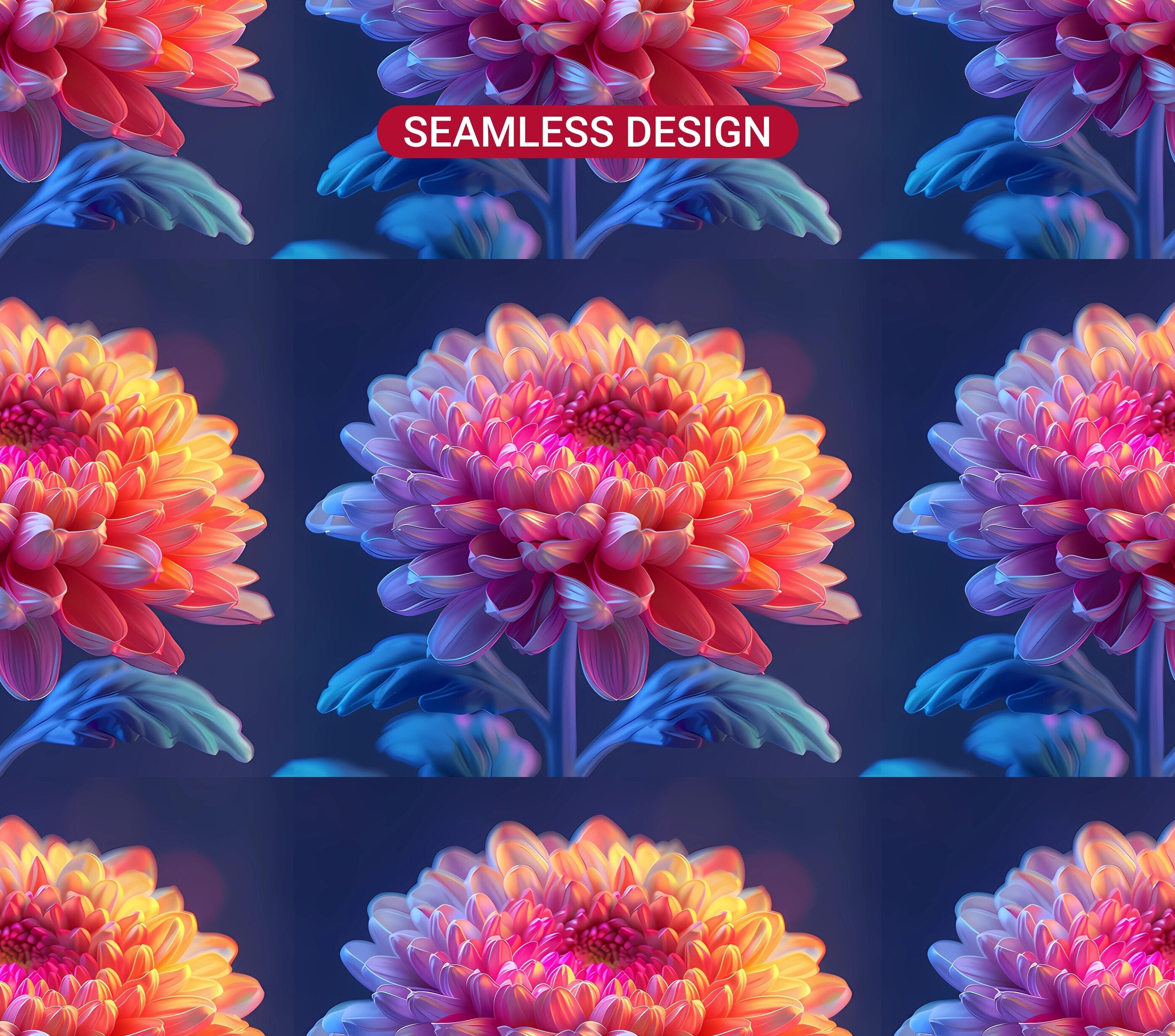 Chrysanthemums Flowers Tumbler Wrap - CraftNest - Digital Crafting and Art