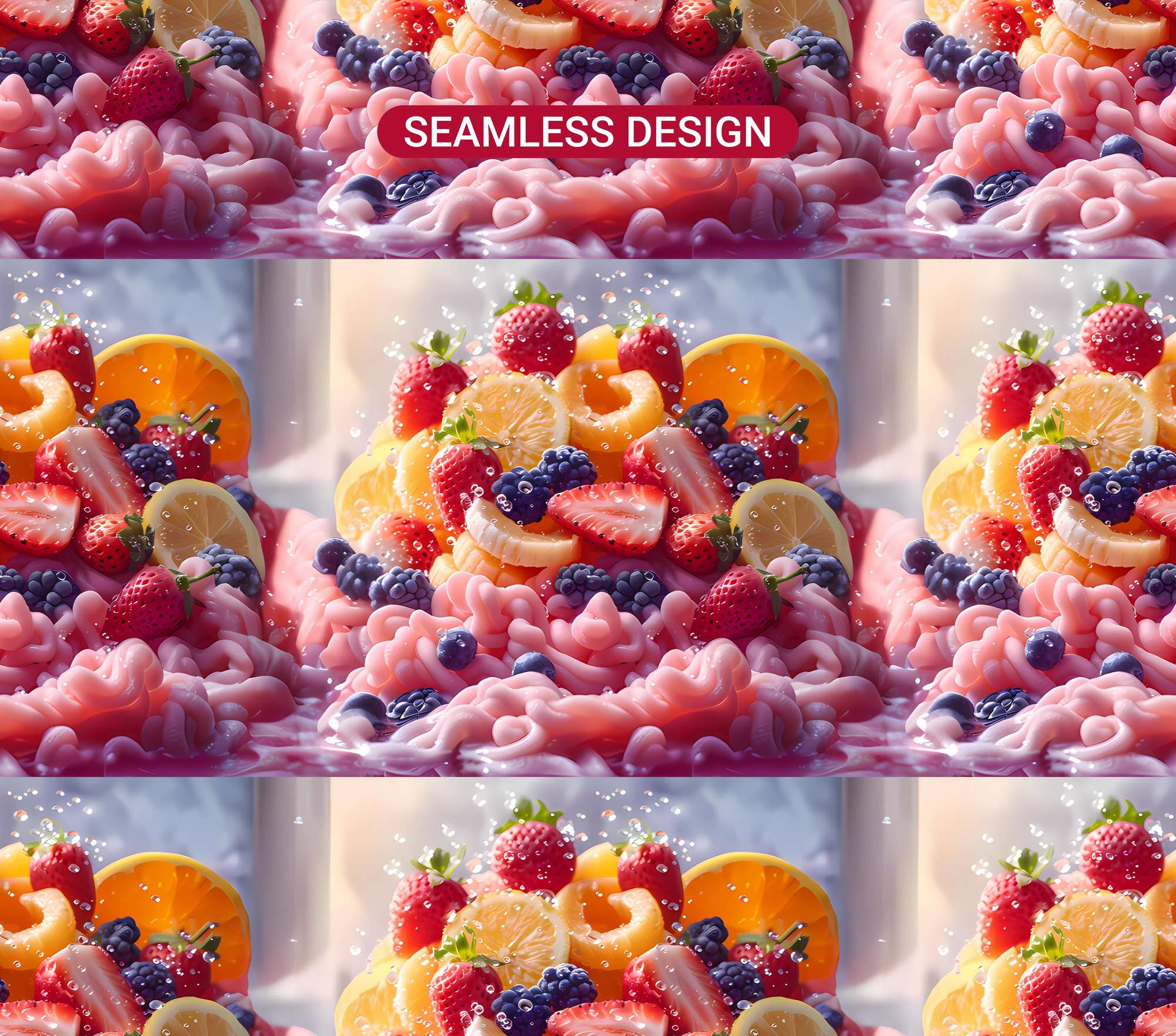 Fruit Salad 4 Tumbler Wrap - CraftNest - Digital Crafting and Art