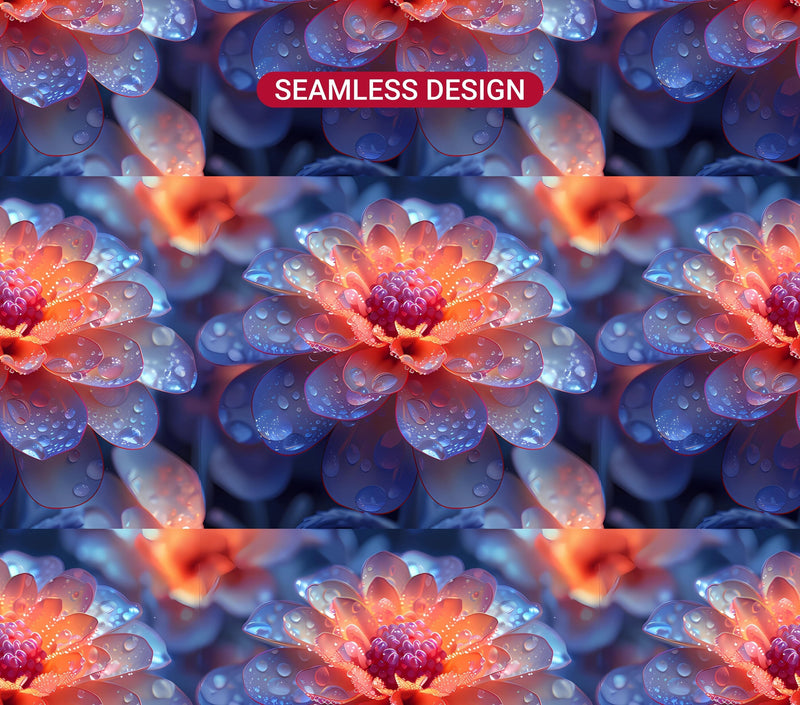 Geometric Flowers Tumbler Wrap - CraftNest - Digital Crafting and Art
