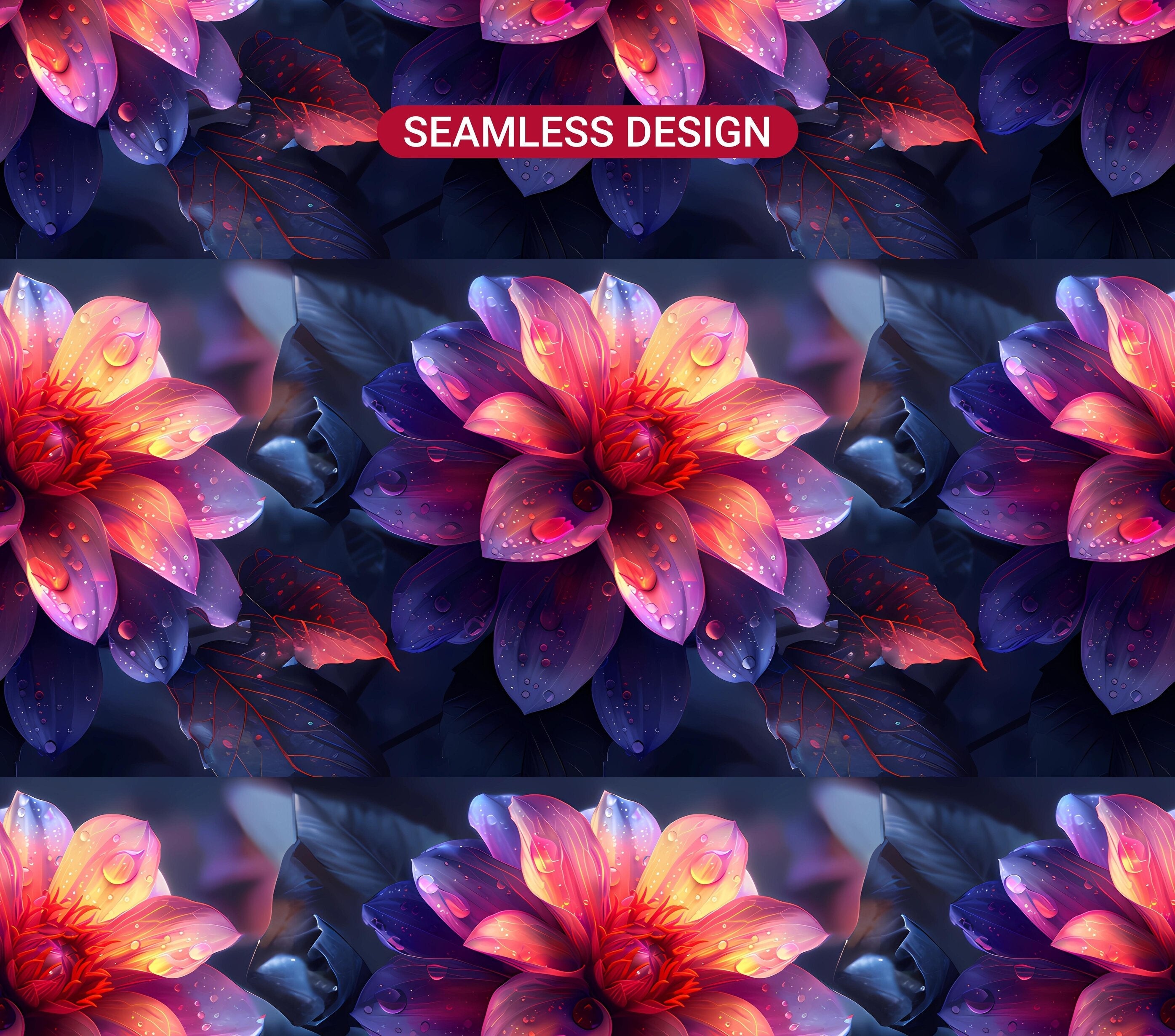 Gothic Flowers Tumbler Wrap - CraftNest - Digital Crafting and Art