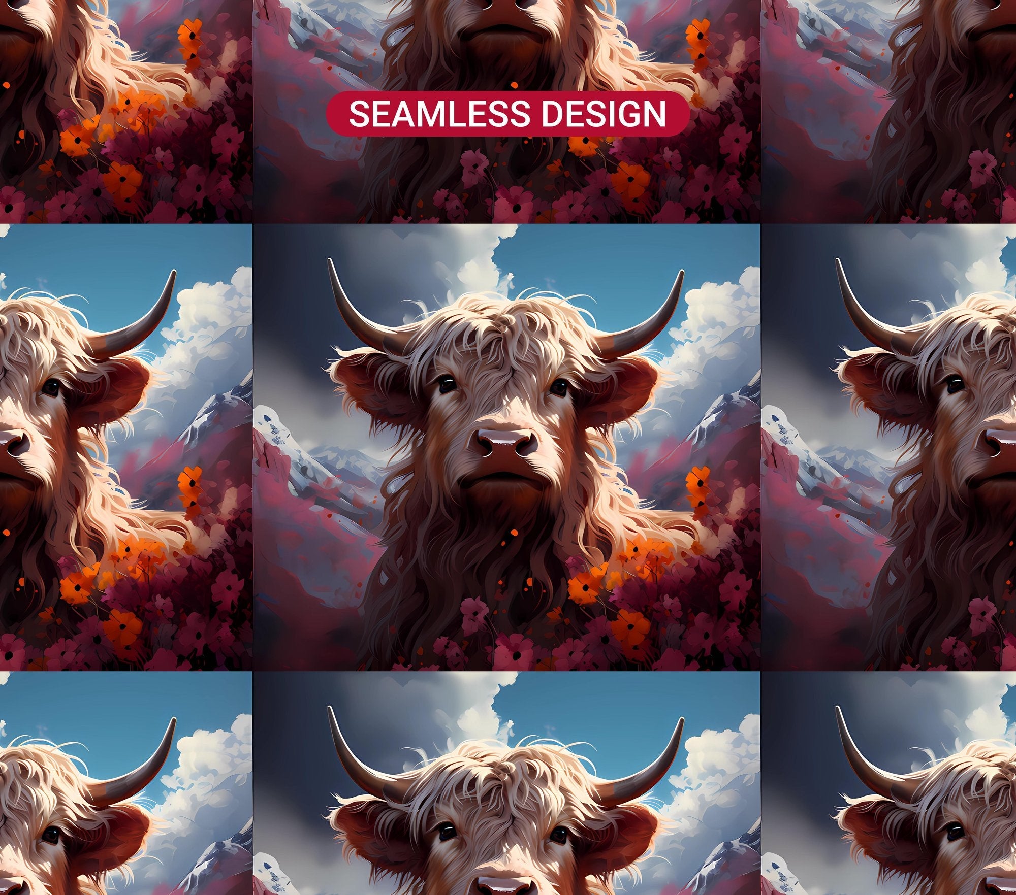 Highland Cow 3 Tumbler Wrap - CraftNest