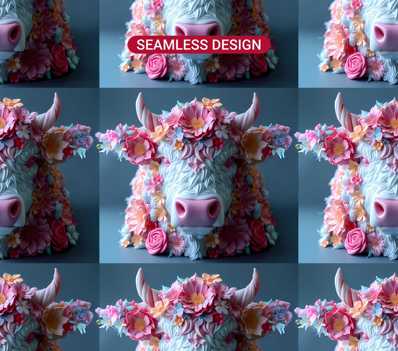 Highland Cow Easter 1 Tumbler Wrap - CraftNest
