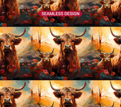 Highland Cow 4 Tumbler Wrap - CraftNest