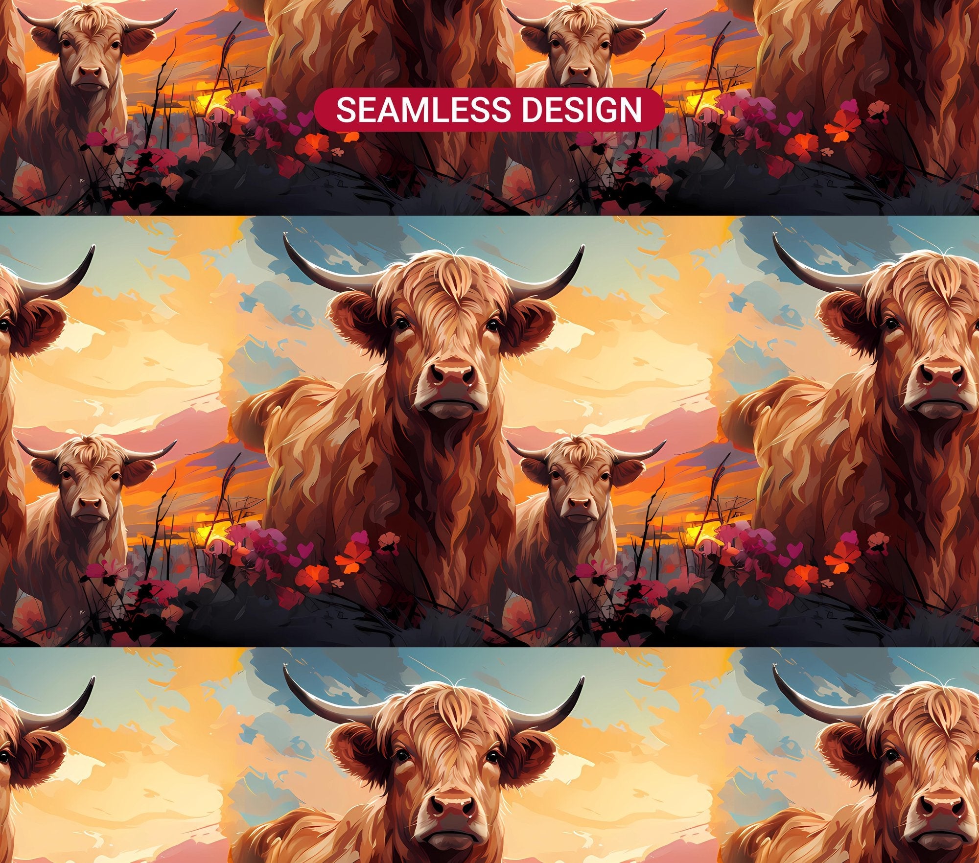 Highland Cow 2 Tumbler Wrap - CraftNest