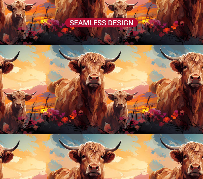 Highland Cow 2 Tumbler Wrap - CraftNest