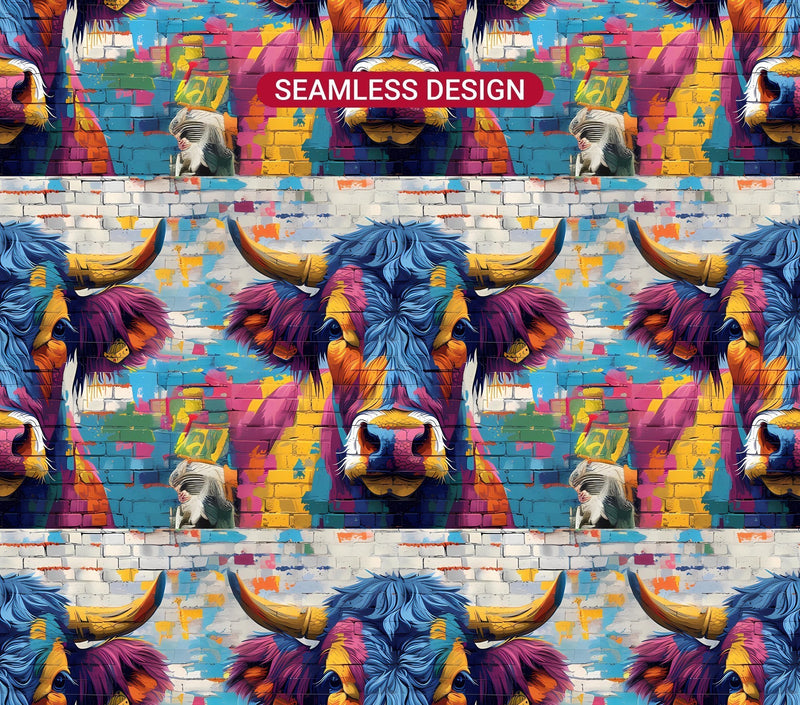 Highland Cow Easter 5 Tumbler Wrap - CraftNest