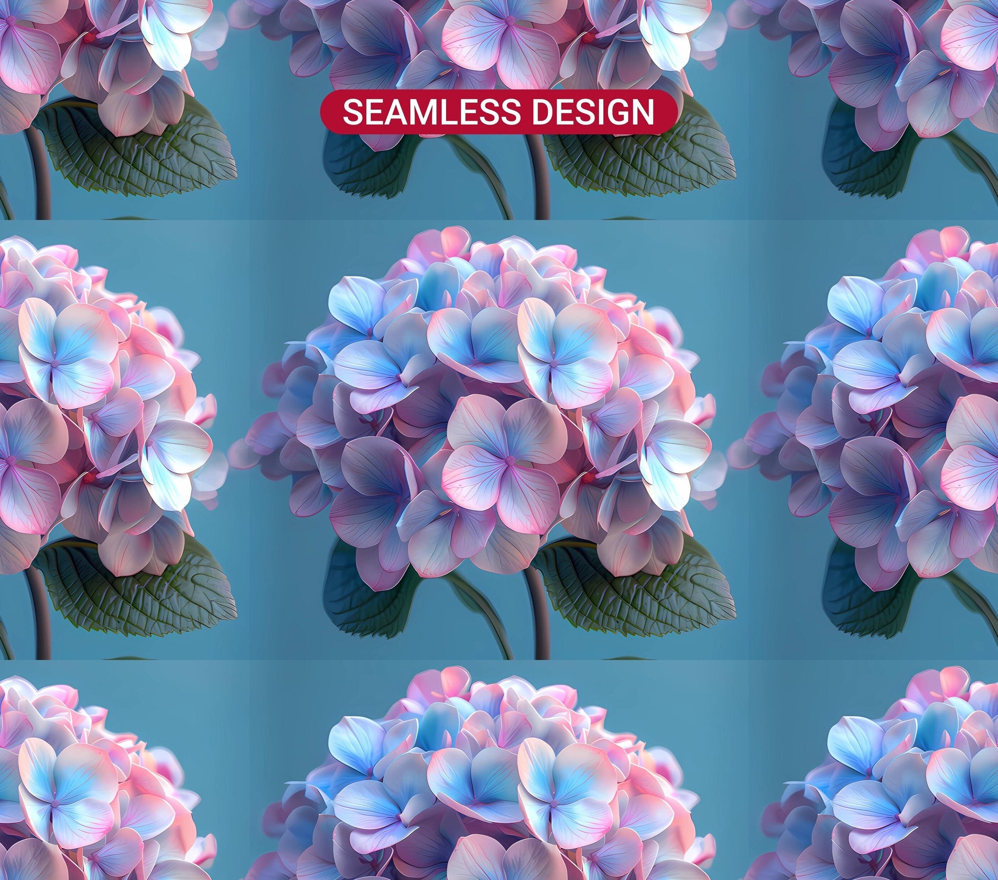 Hydrangeas Flowers Tumbler Wrap - CraftNest - Digital Crafting and Art