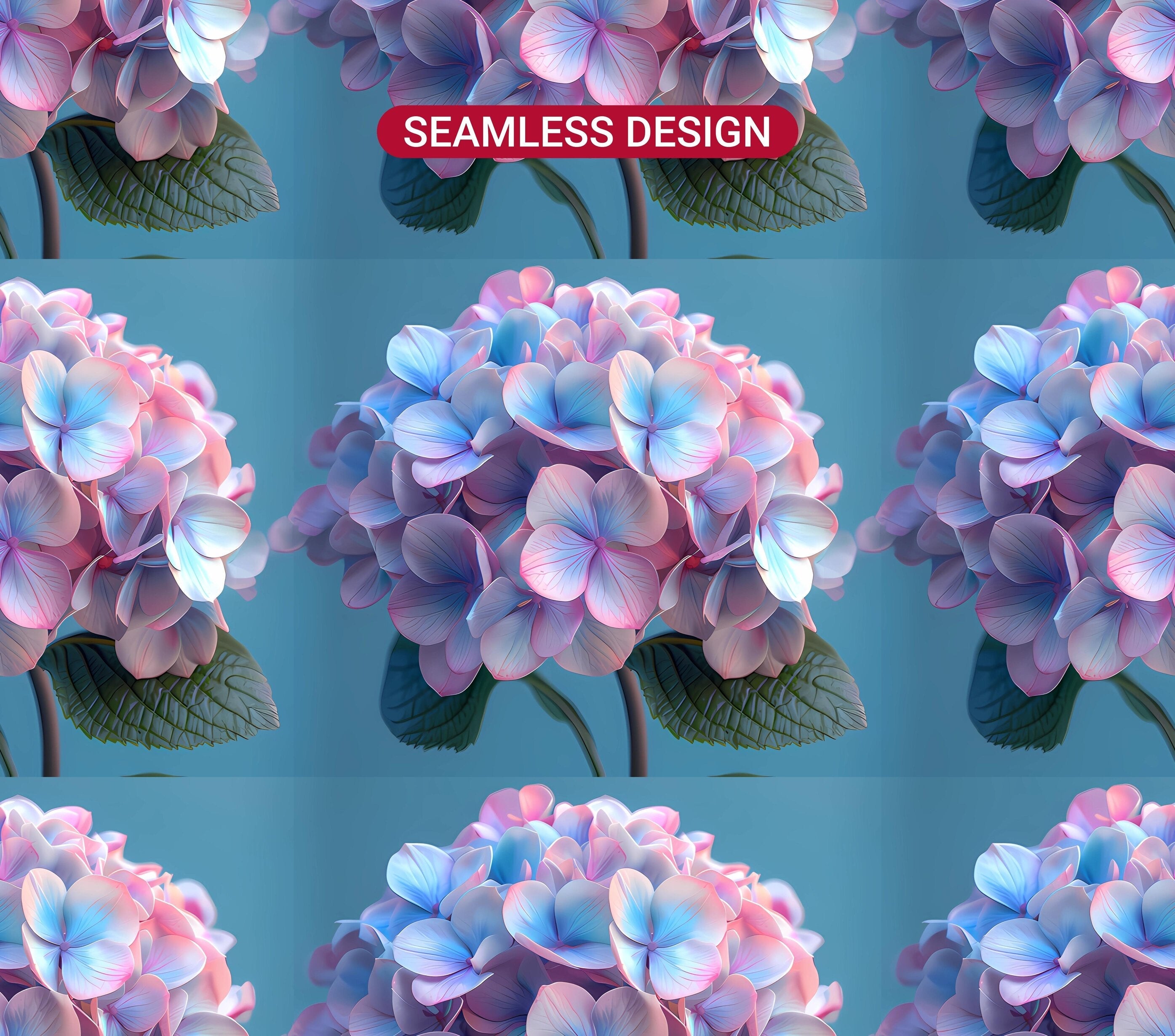 Hydrangeas Flowers Tumbler Wrap - CraftNest - Digital Crafting and Art