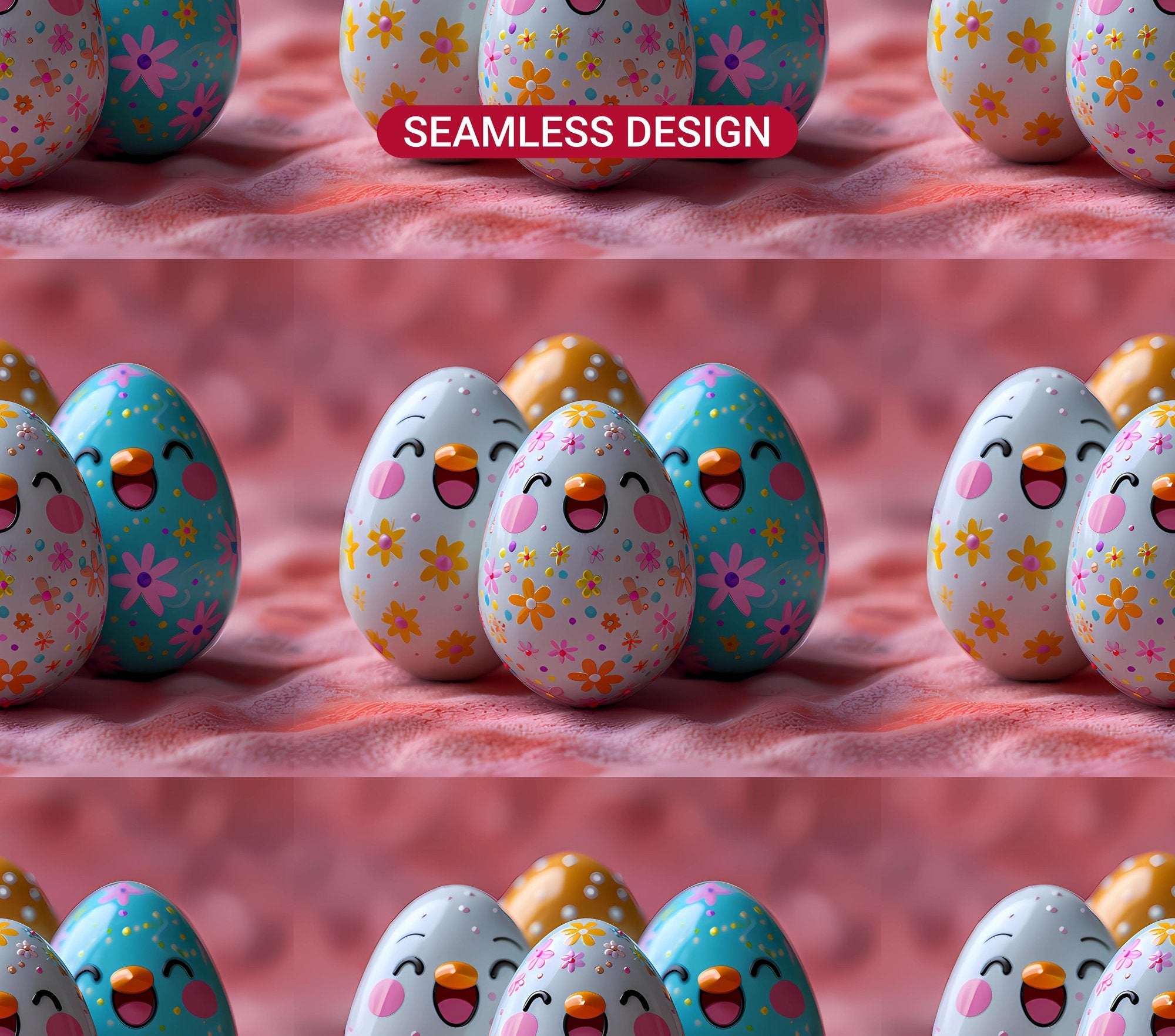 Kawaii Easter 3 Tumbler Wrap - CraftNest