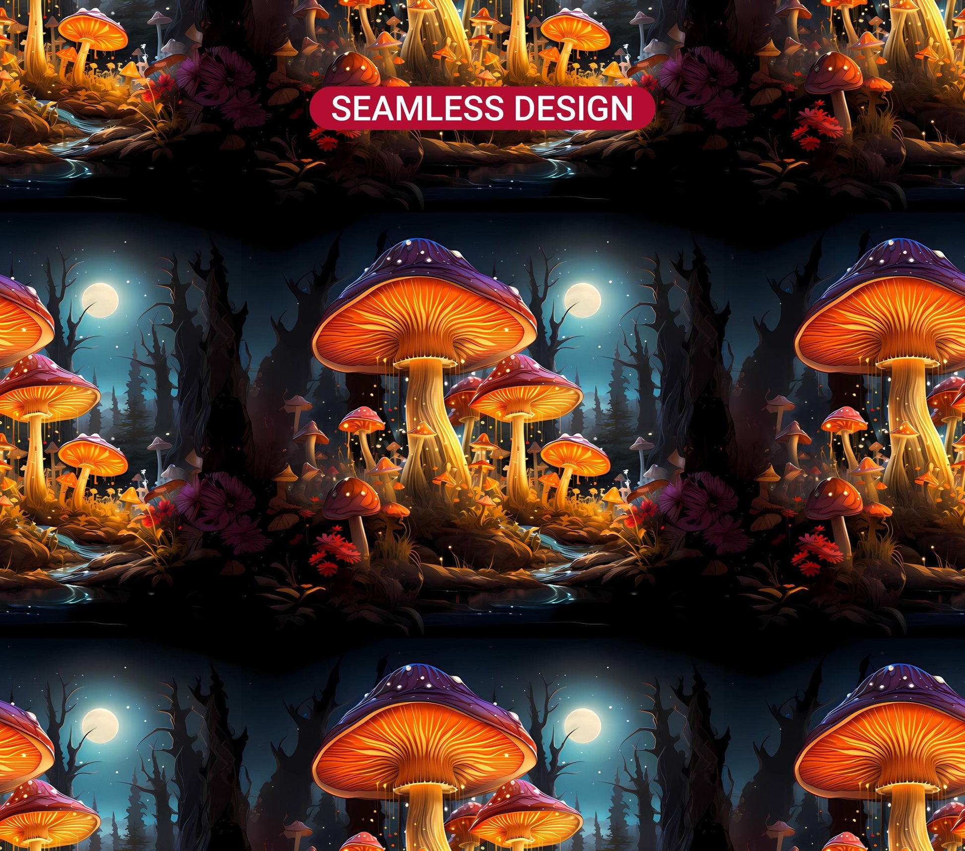 Kawaii Mushrooms 3 Tumbler Wrap - CraftNest