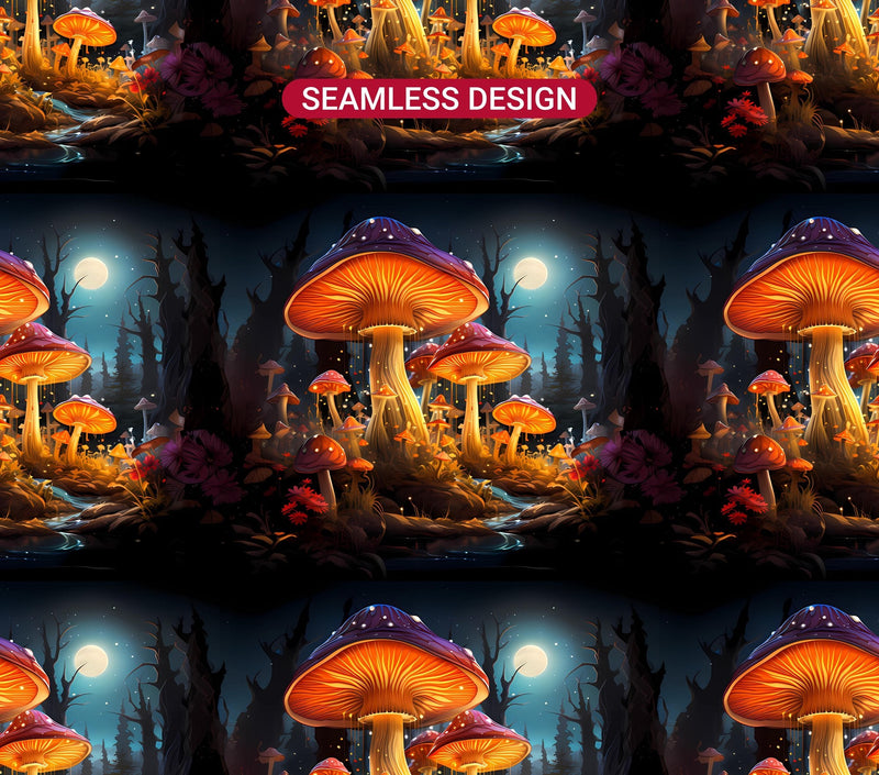 Kawaii Mushrooms 3 Tumbler Wrap - CraftNest