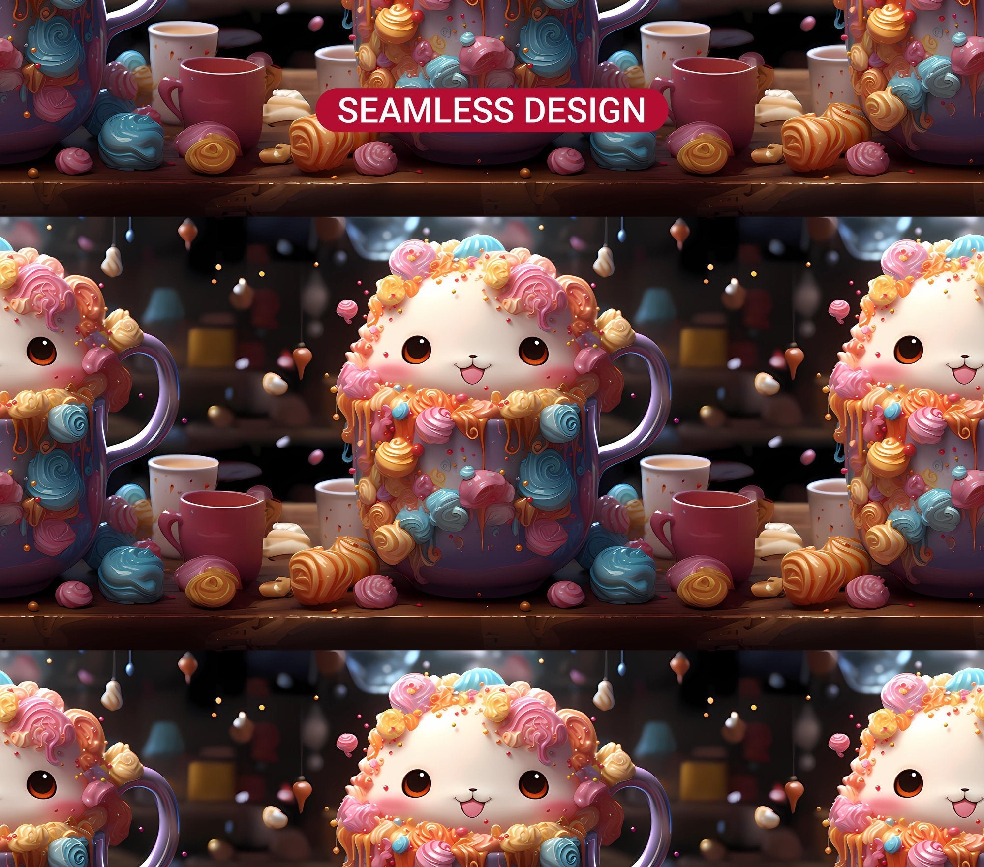 Kawaii Tea 3 Tumbler Wrap - CraftNest