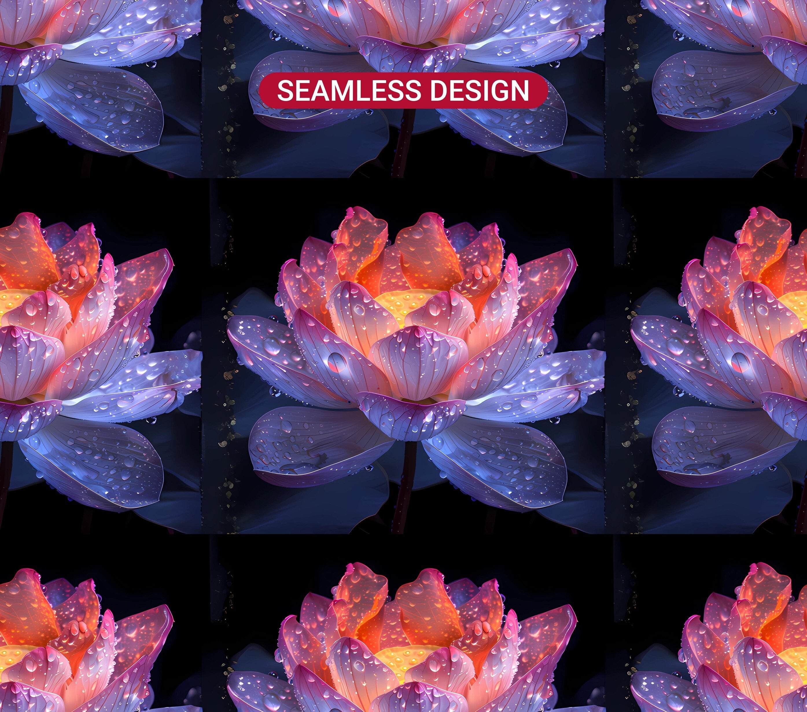 Lotus Flowers Tumbler Wrap - CraftNest - Digital Crafting and Art