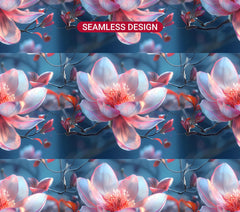 Magnolias Flowers Tumbler Wrap - CraftNest - Digital Crafting and Art