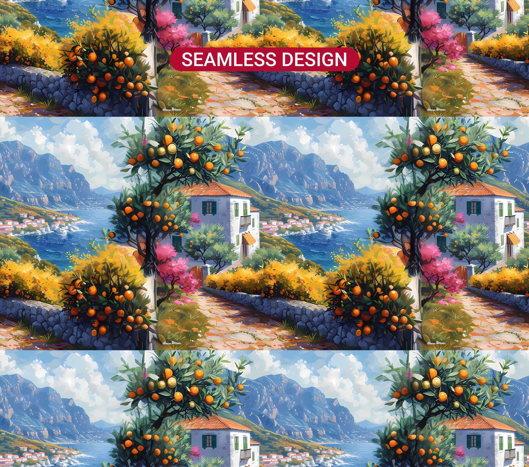 Mediterranean Citrus 1 Tumbler Wrap - CraftNest - Digital Crafting and Art