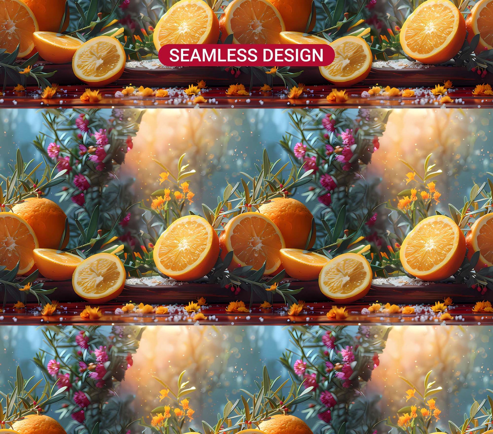 Mediterranean Citrus 3 Tumbler Wrap - CraftNest - Digital Crafting and Art