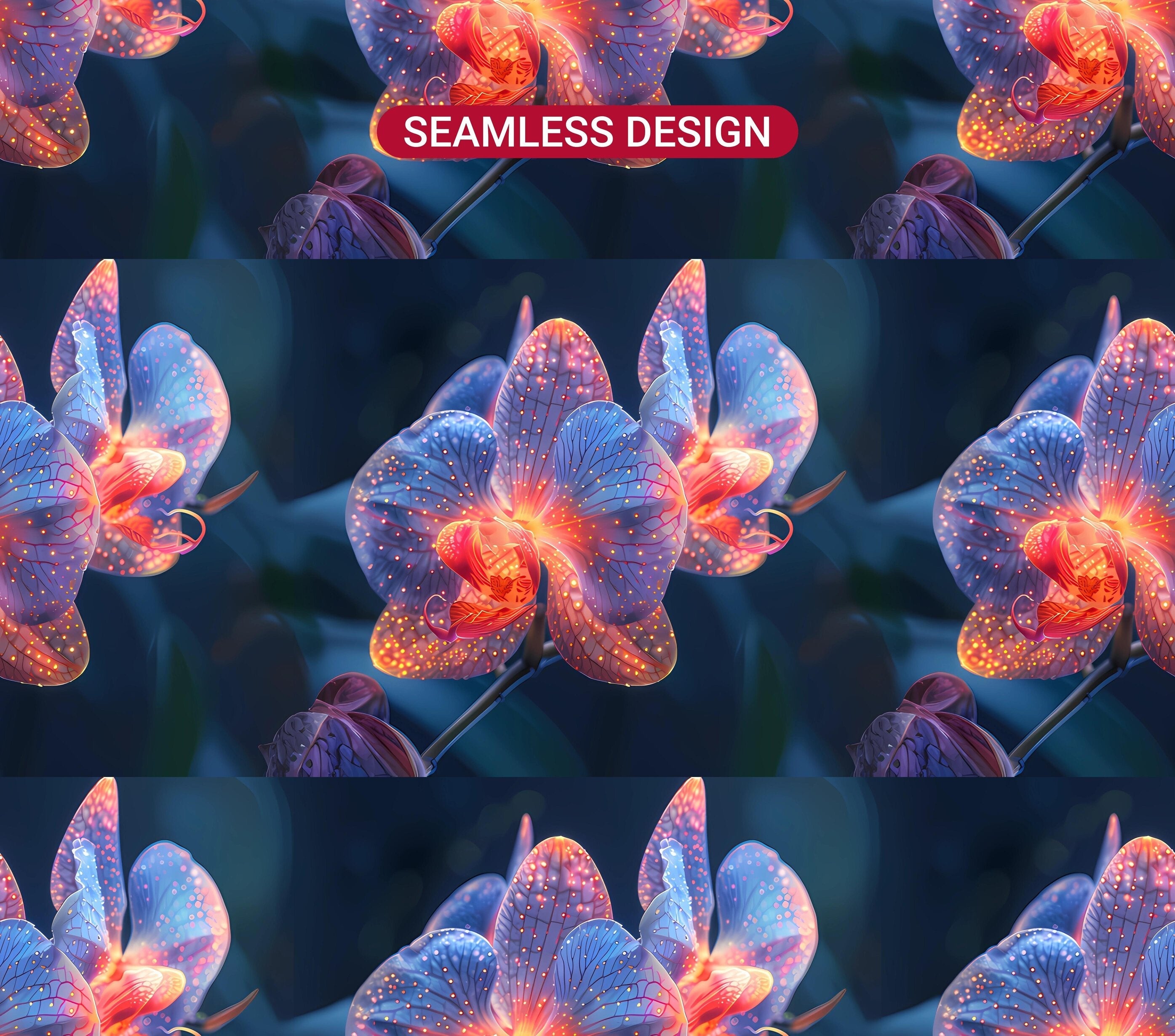 Orchids Flowers Tumbler Wrap - CraftNest - Digital Crafting and Art