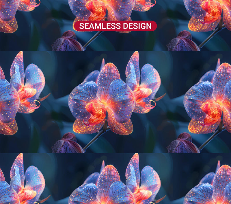 Orchids Flowers Tumbler Wrap - CraftNest - Digital Crafting and Art