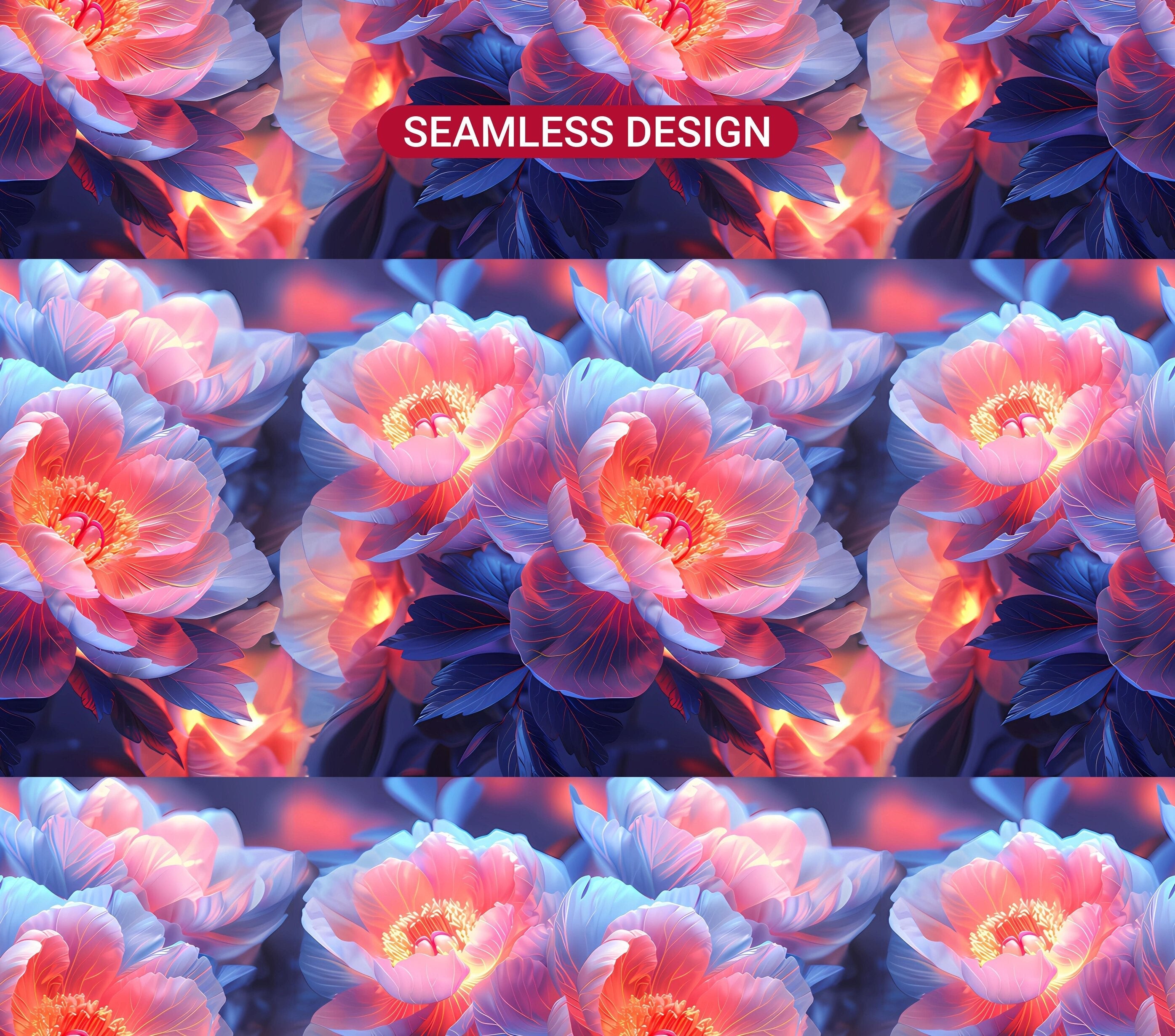 Peonies Flowers Tumbler Wrap - CraftNest - Digital Crafting and Art