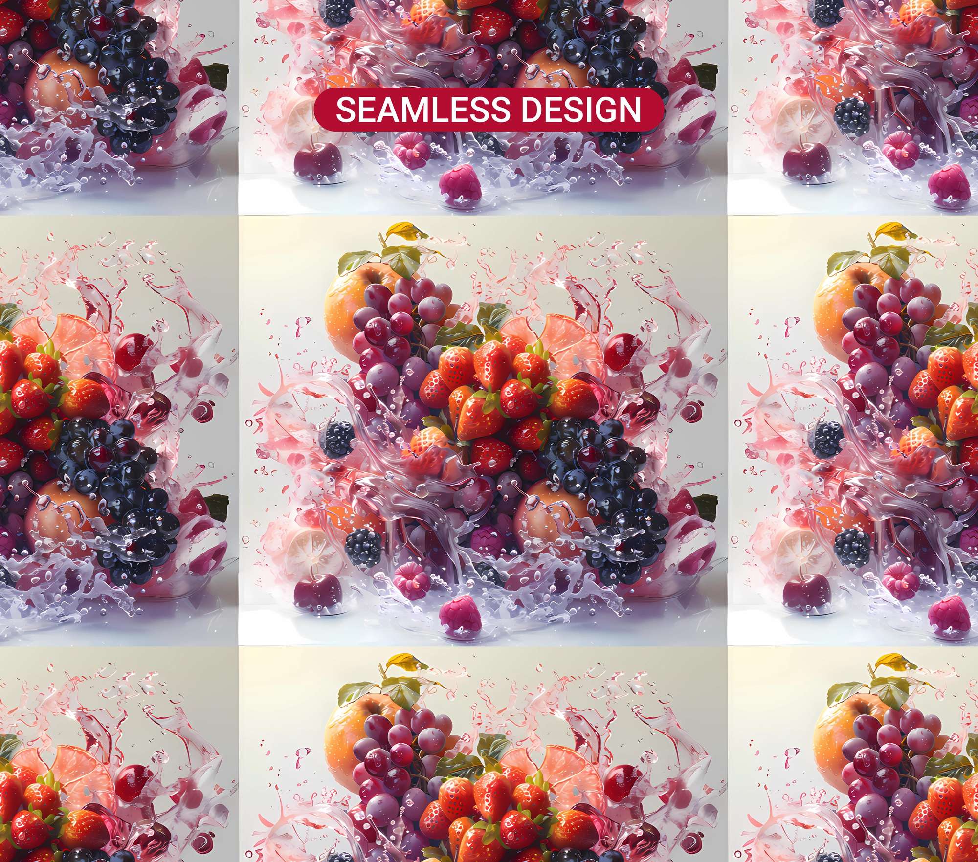 Red Fruit 1 Tumbler Wrap - CraftNest - Digital Crafting and Art