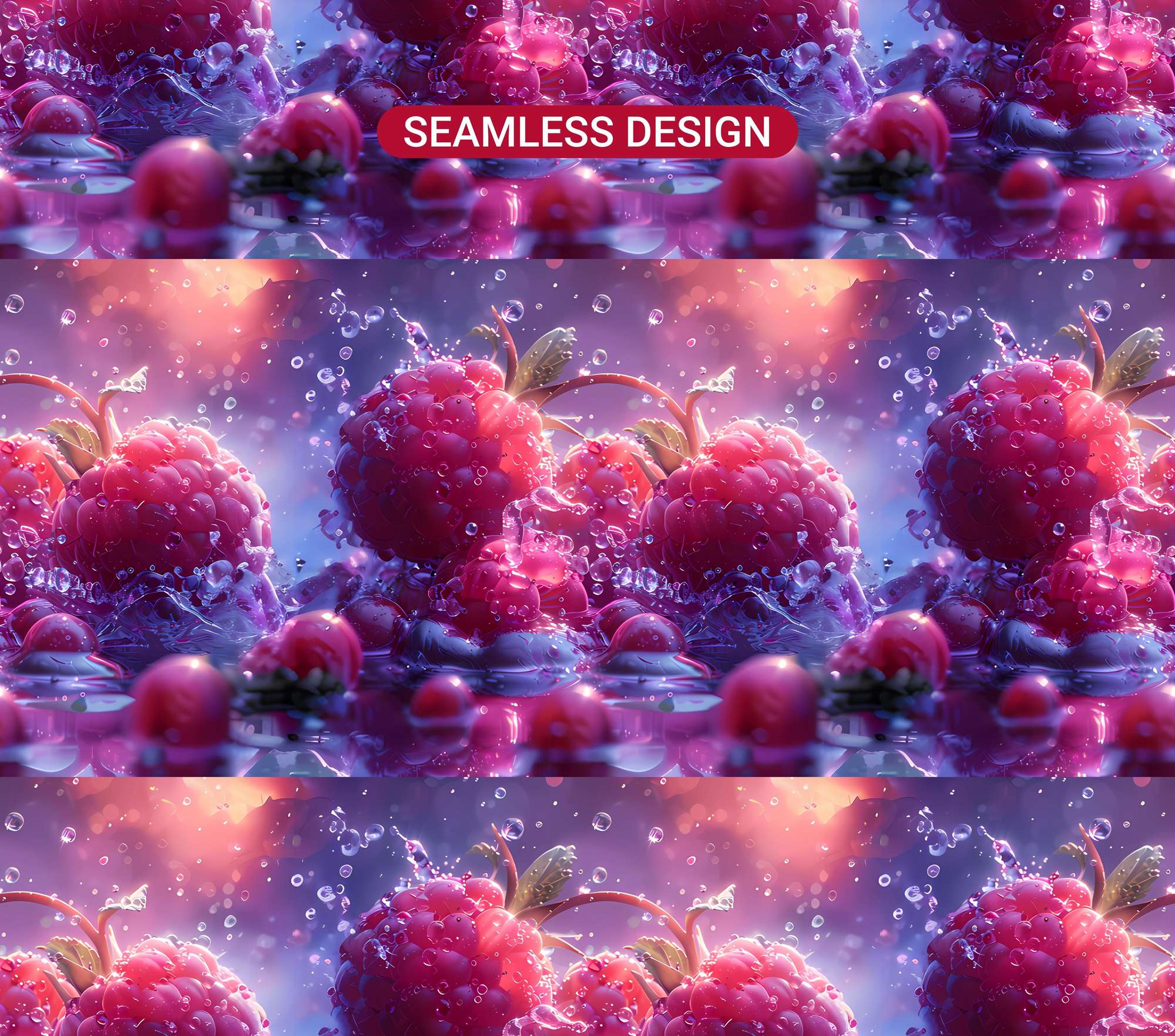 Red Fruit 3 Tumbler Wrap - CraftNest - Digital Crafting and Art