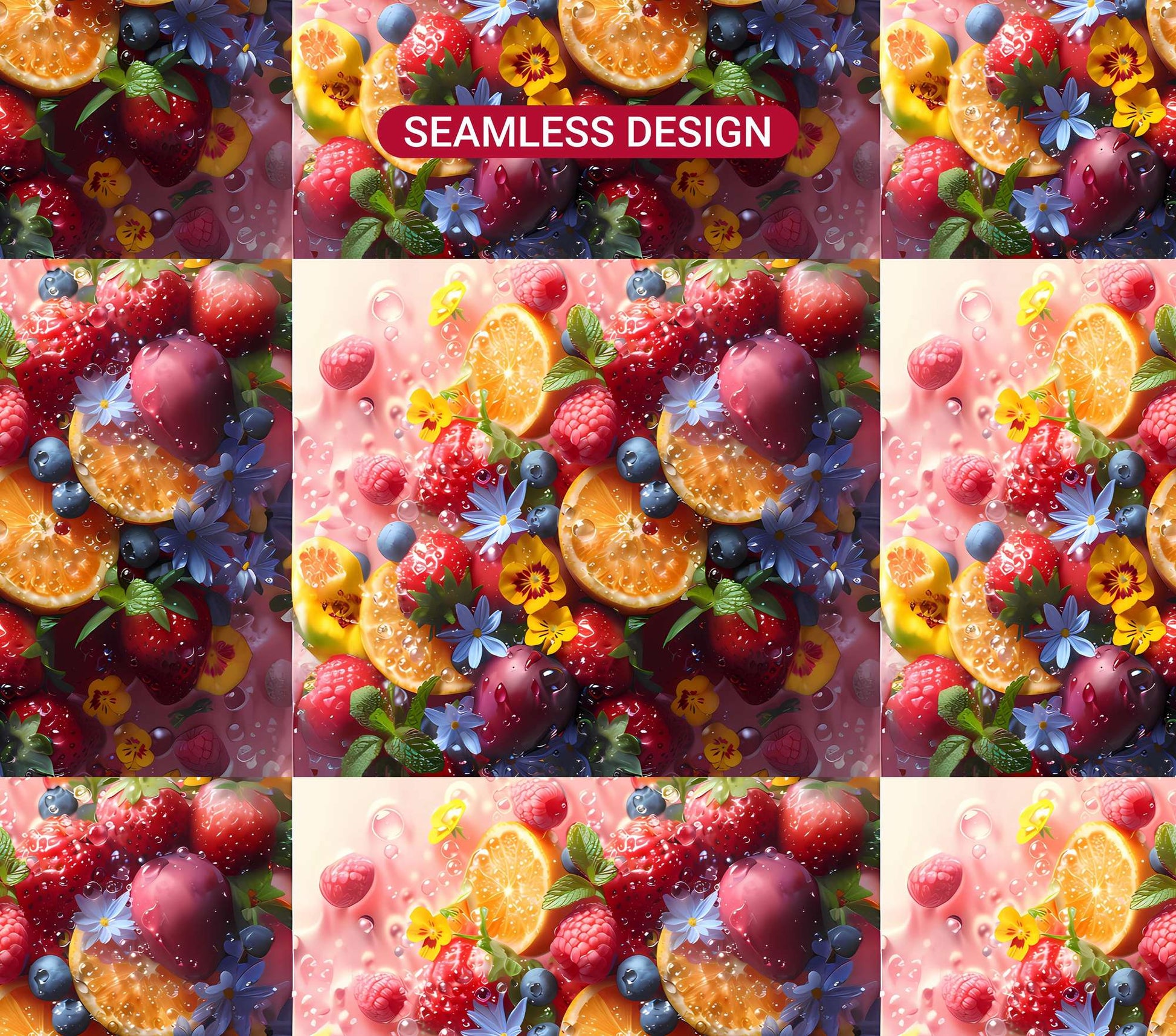Red Fruit 4 Tumbler Wrap - CraftNest - Digital Crafting and Art