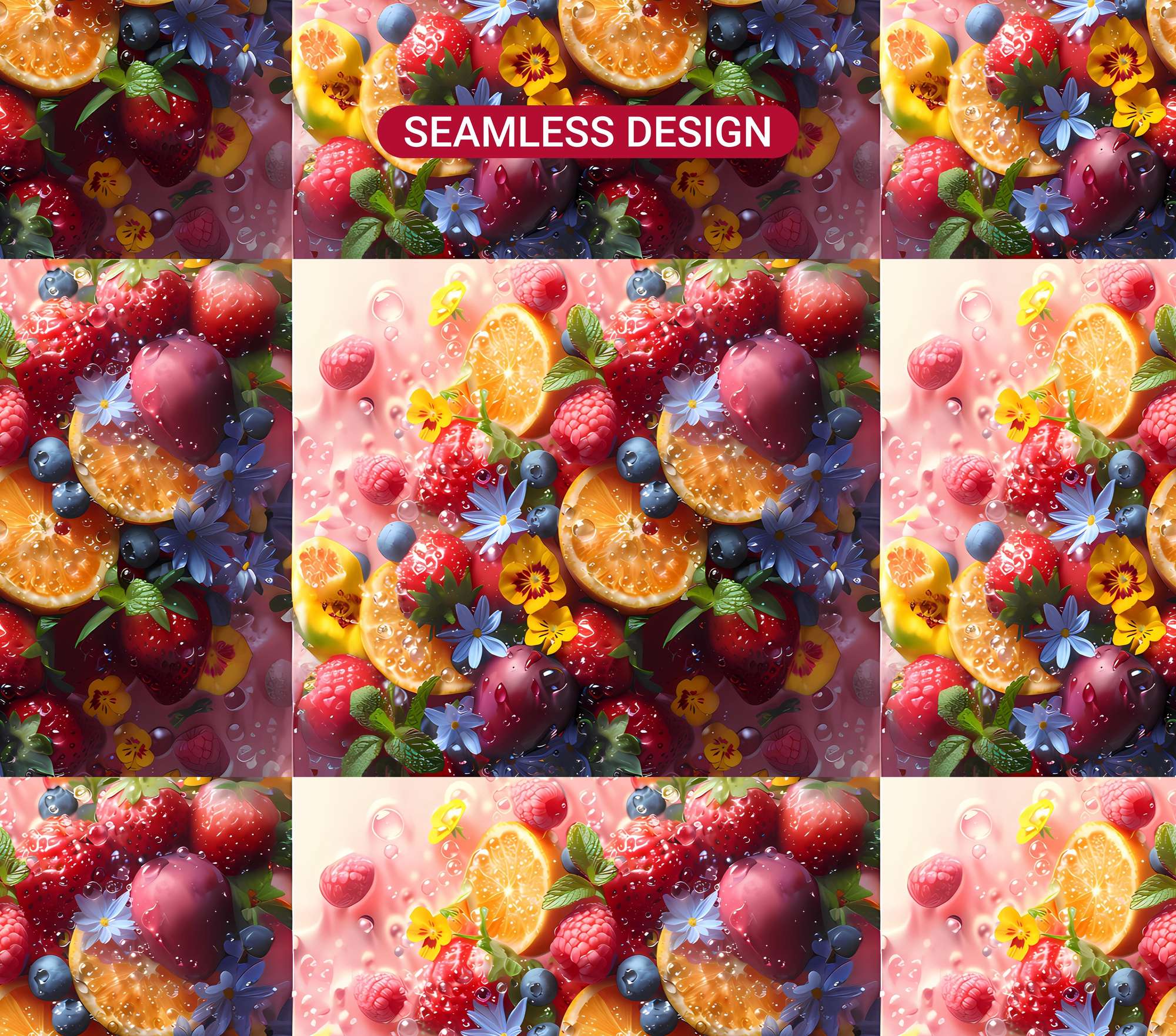 Red Fruit 4 Tumbler Wrap - CraftNest - Digital Crafting and Art