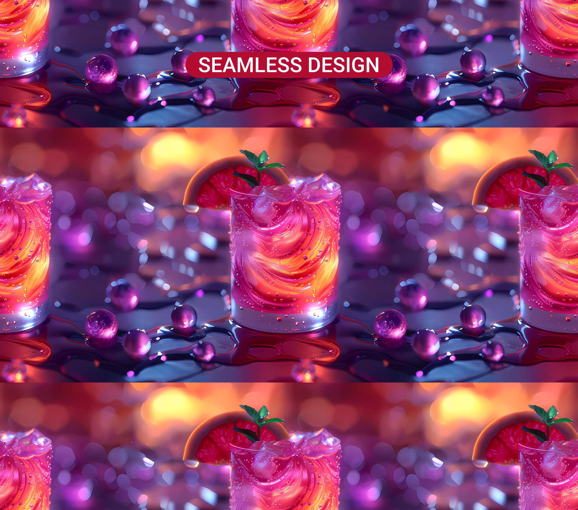 Red Fruit 2 Tumbler Wrap - CraftNest - Digital Crafting and Art
