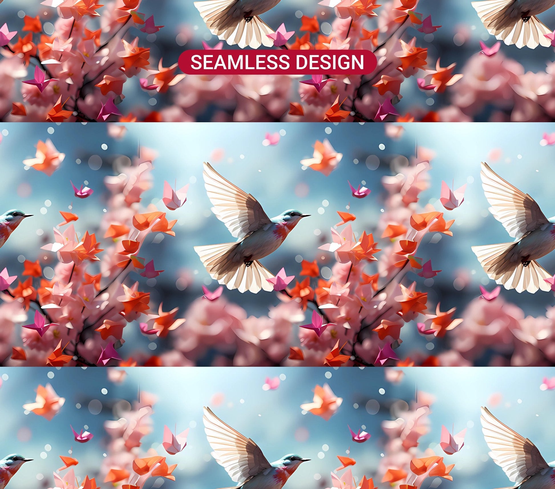 Spring Origami 7 Tumbler Wrap - CraftNest