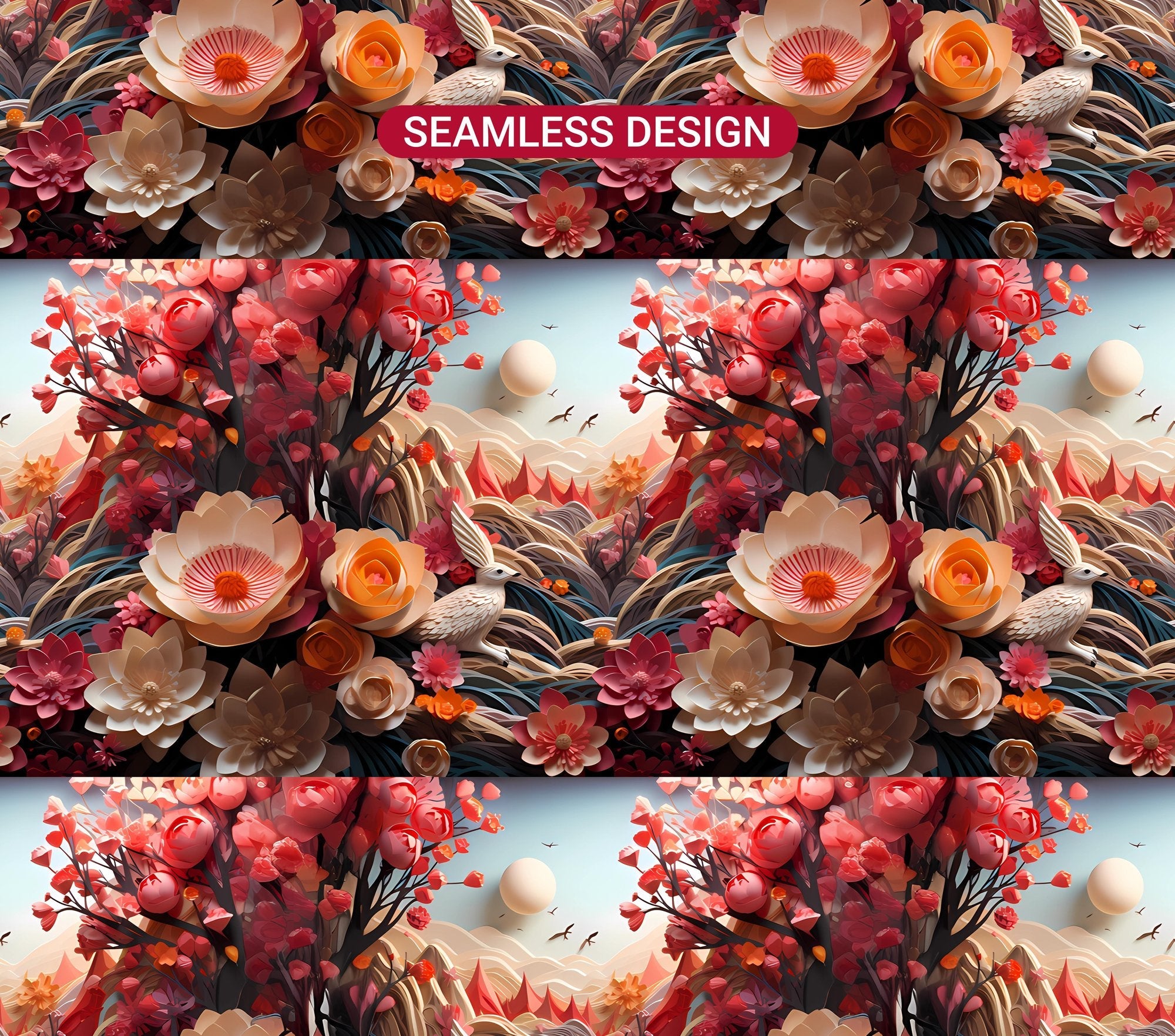 Spring Origami 5 Tumbler Wrap - CraftNest
