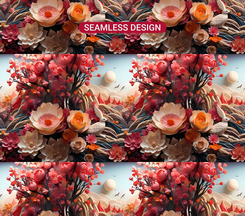 Spring Origami 5 Tumbler Wrap - CraftNest