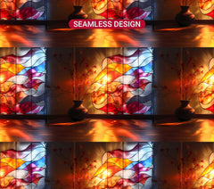 Stained Glass Summer 2 Tumbler Wrap - CraftNest - Digital Crafting and Art