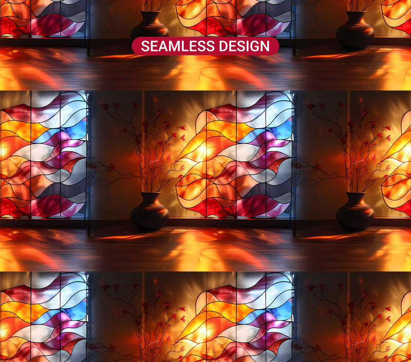 Stained Glass Summer 2 Tumbler Wrap - CraftNest - Digital Crafting and Art