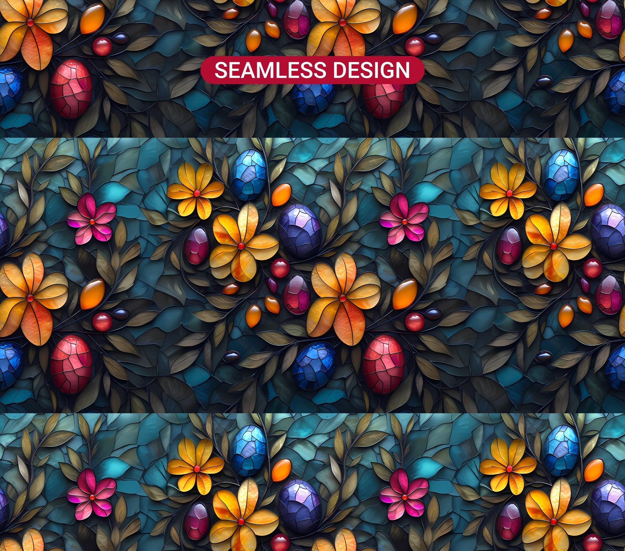 Stained Glass Easter 1 Tumbler Wrap - CraftNest