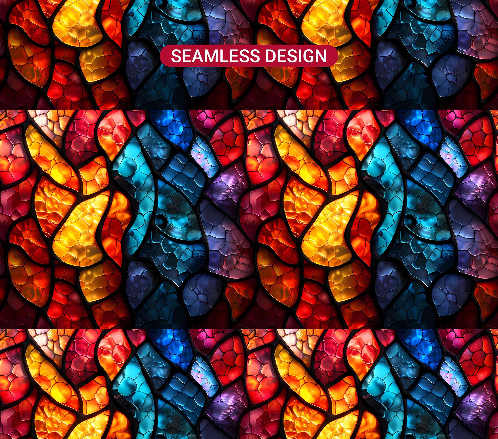 Stained Glass Summer 4 Tumbler Wrap - CraftNest - Digital Crafting and Art