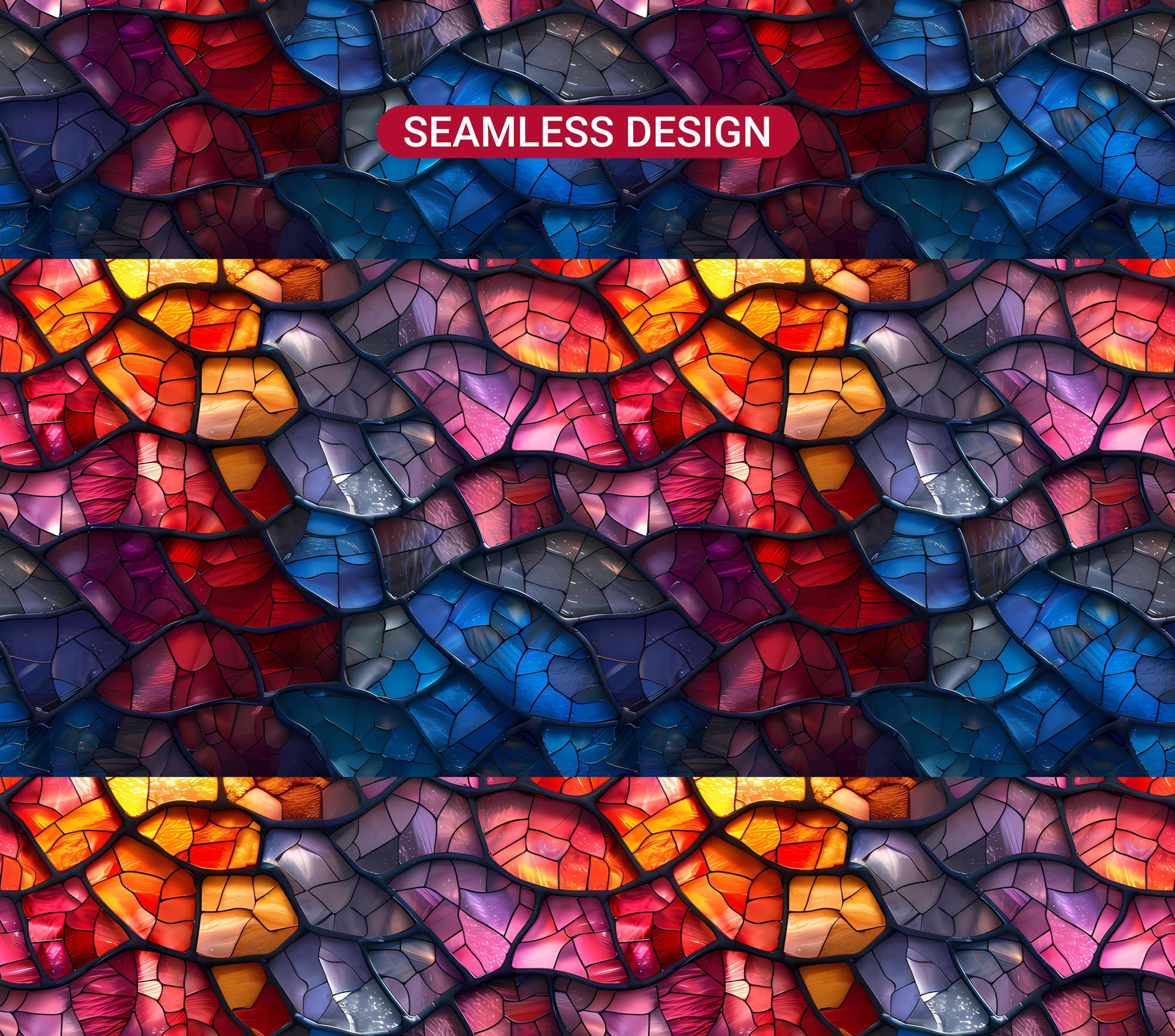 Stained Glass Summer 5 Tumbler Wrap - CraftNest - Digital Crafting and Art