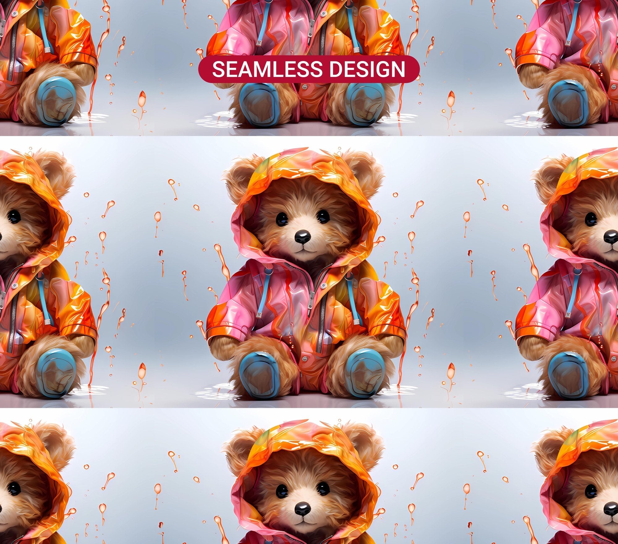 Teddy Bear Spring 5 Tumbler Wrap - CraftNest