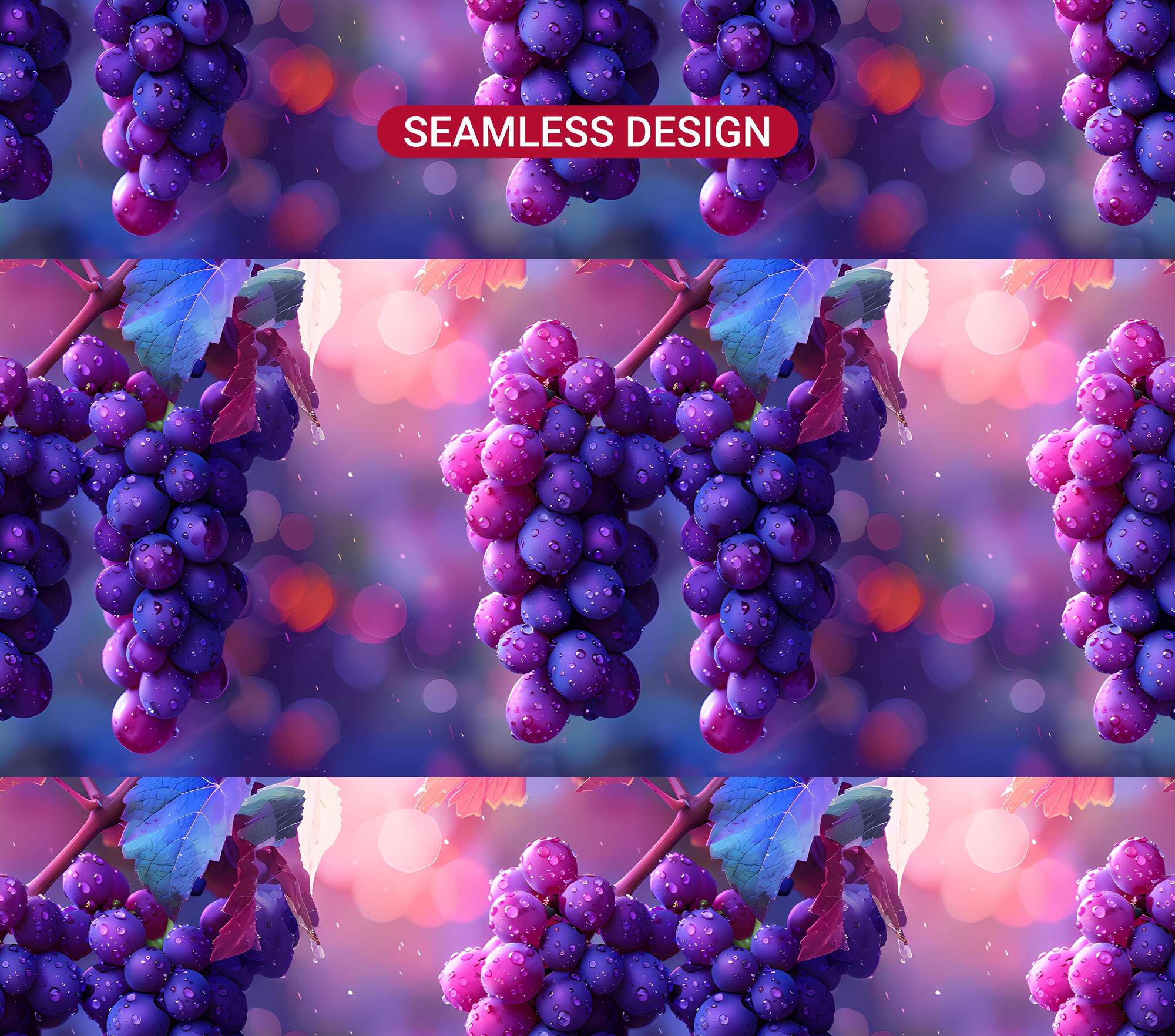 Vineyard Grapes 4 Tumbler Wrap - CraftNest - Digital Crafting and Art