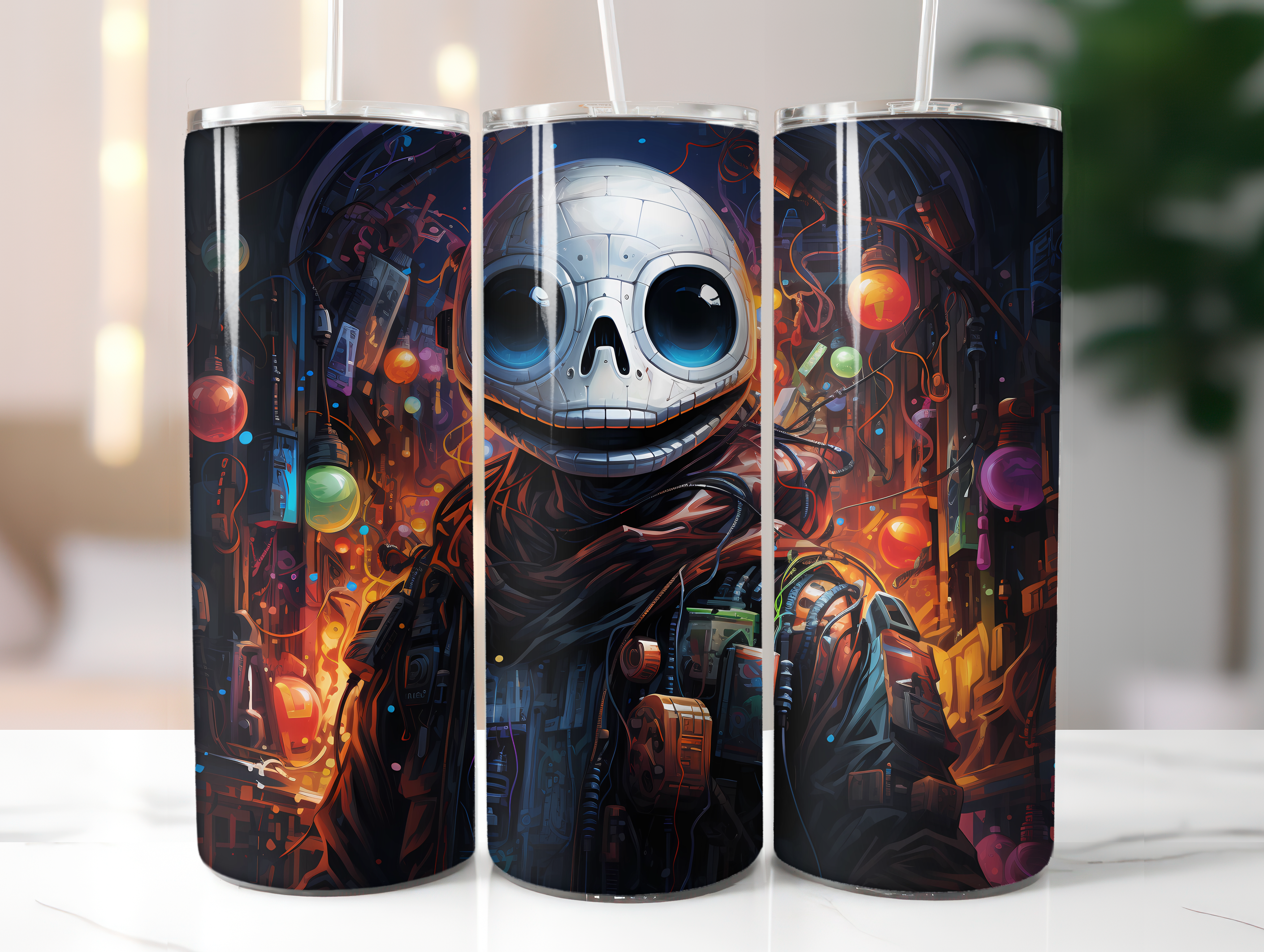Cyberpunk Christmas Tumbler Wrap - CraftNest