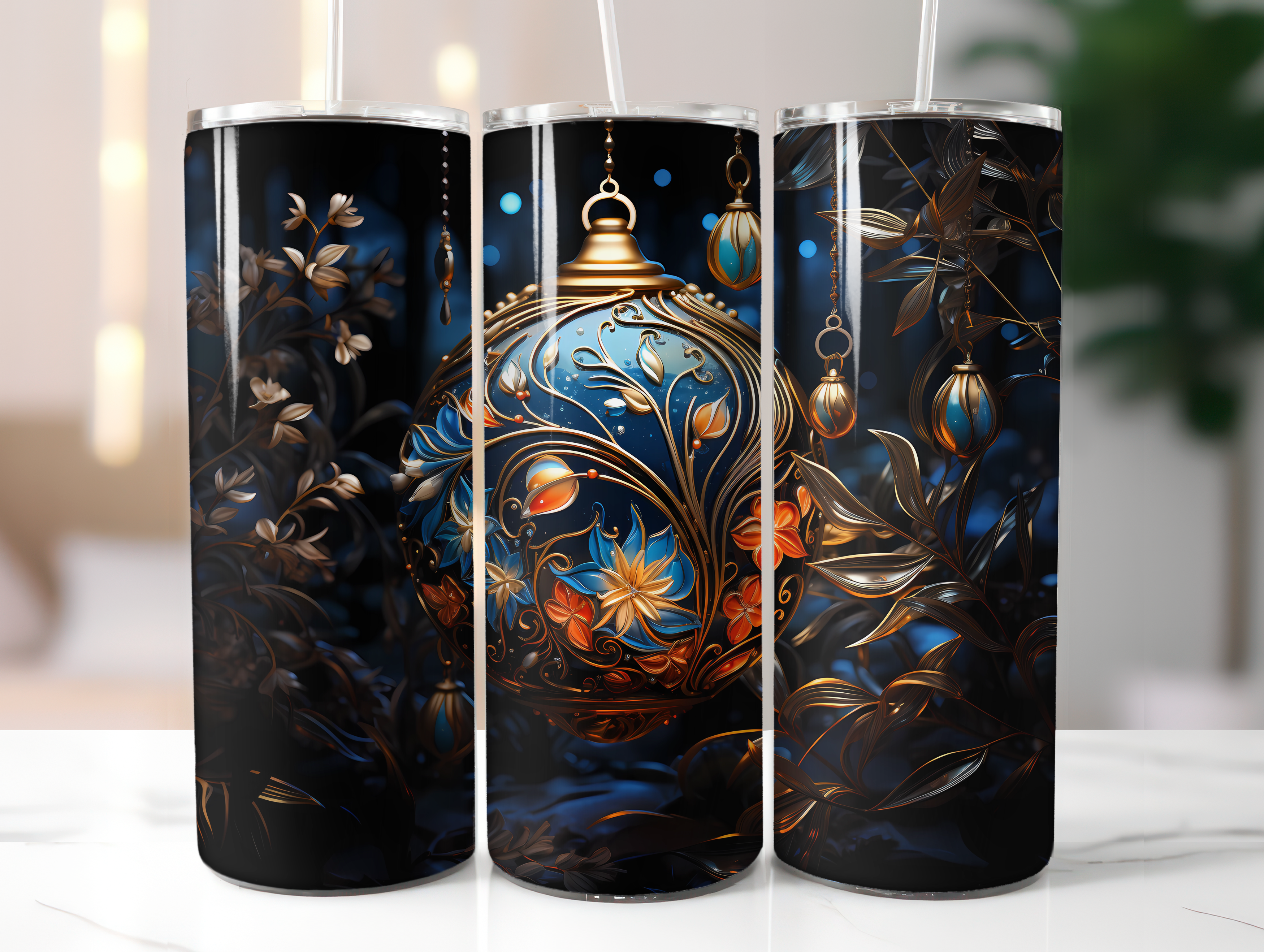 Holiday Ornaments Tumbler Wrap - CraftNest