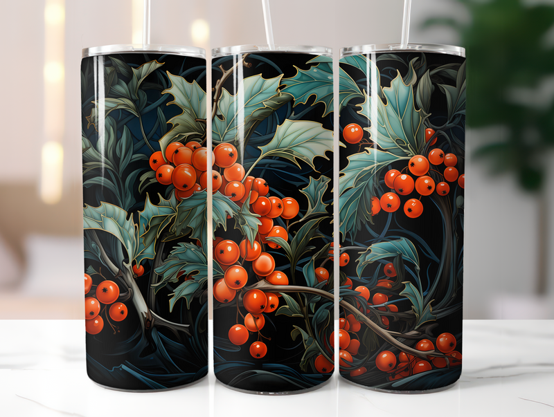 Holly Berries Tumbler Wrap - CraftNest