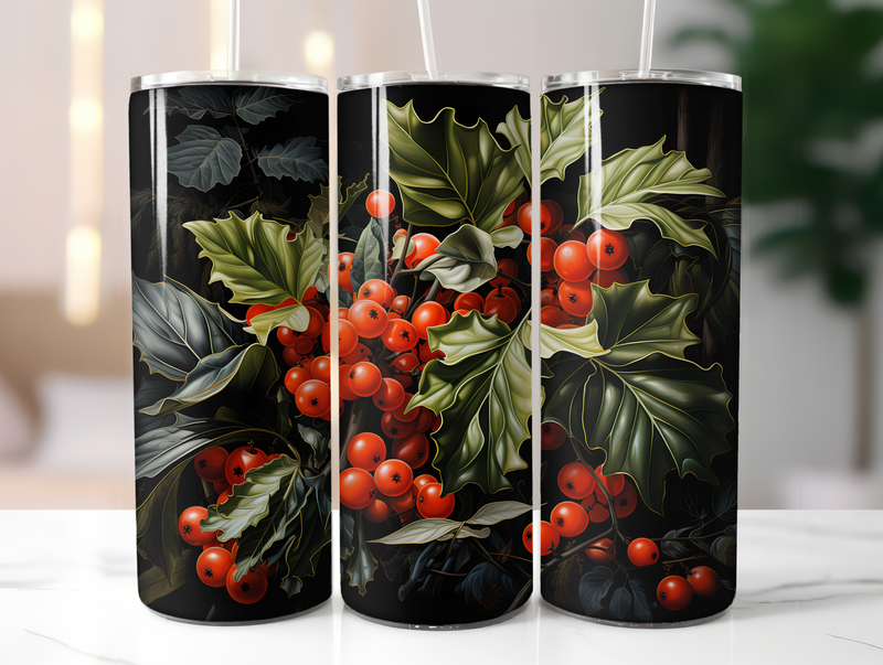 Holly Berries Tumbler Wrap - CraftNest