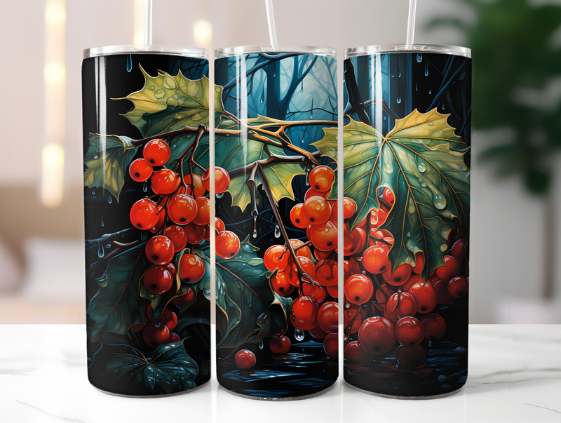 Holly Berries Tumbler Wrap - CraftNest